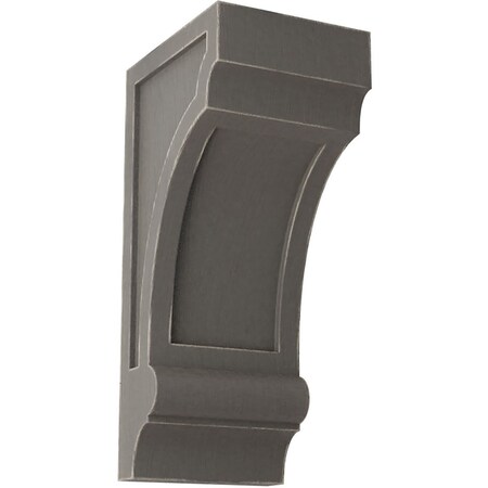 Ekena Millwork 5 1/2"W x 7"D x 14"H Diane Recessed Wood Vintage Decor Corbel, Reclaimed Grey CORWD06X07X14DIGY